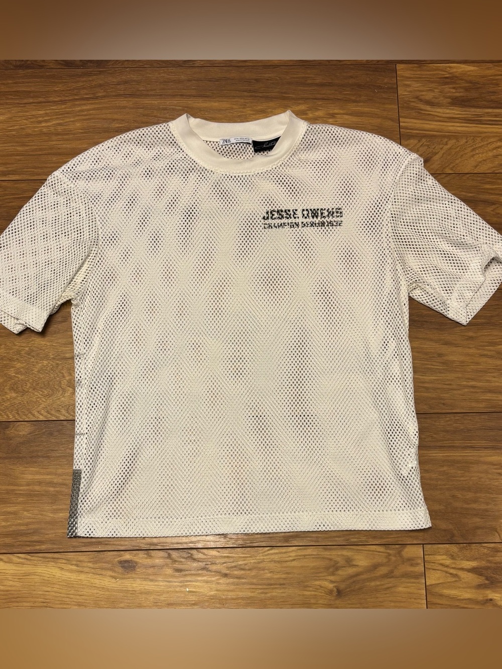Mesh Short Sleeve Tee - White -